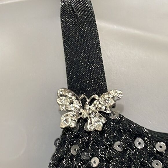 NWOT Betsy & Adam by Jaslene Sequin Jeweled Evening Dress.  Size 6 S small - Picture 4 of 13